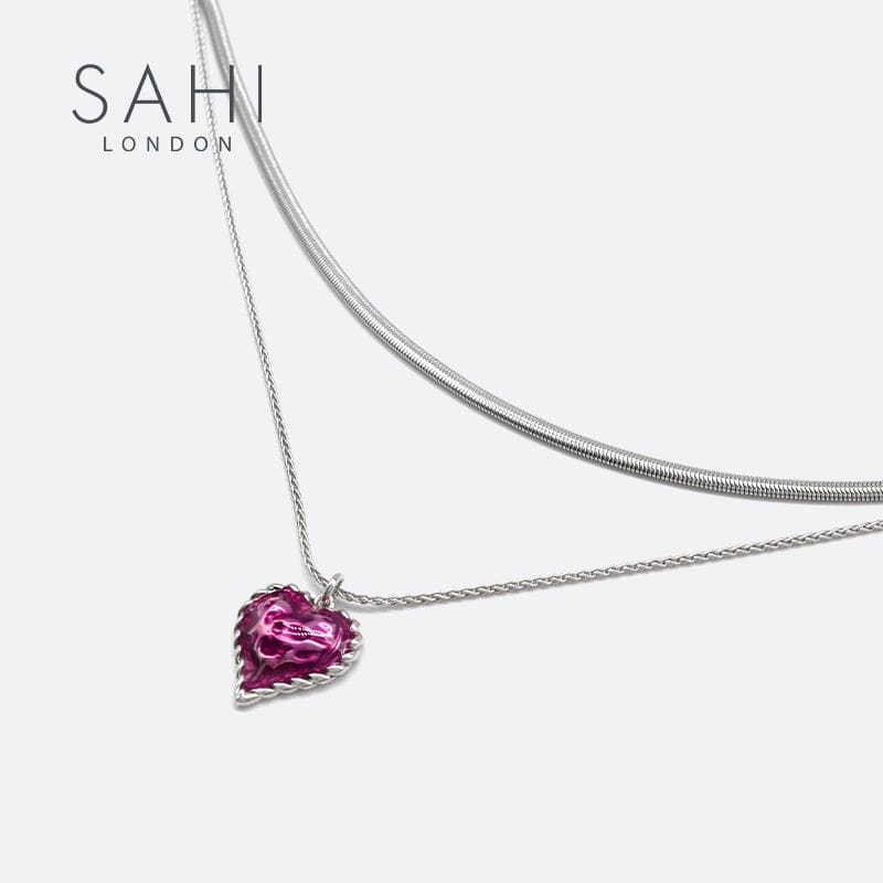 With Love Collar Heart Pendant Necklace | Sahi London