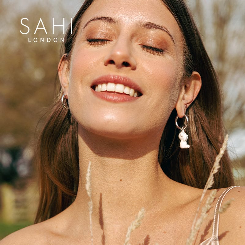 Camellia Bear Drop Earrings Image 3