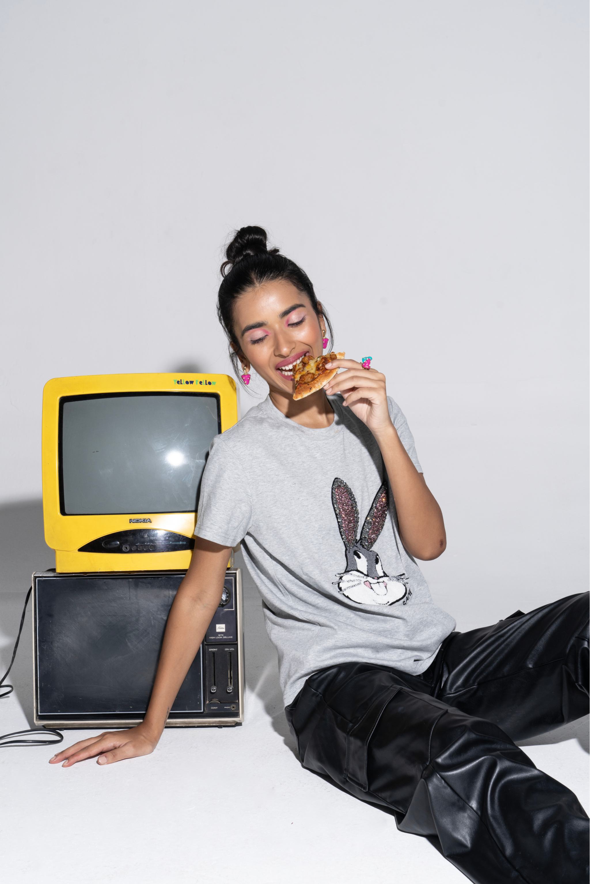 Sahi London “The Rabbit” Graphic Embroidered Women’s Cotton T-Shirt