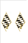 SAHI CHESSBOARD RECTANGLE STUD EARRINGS